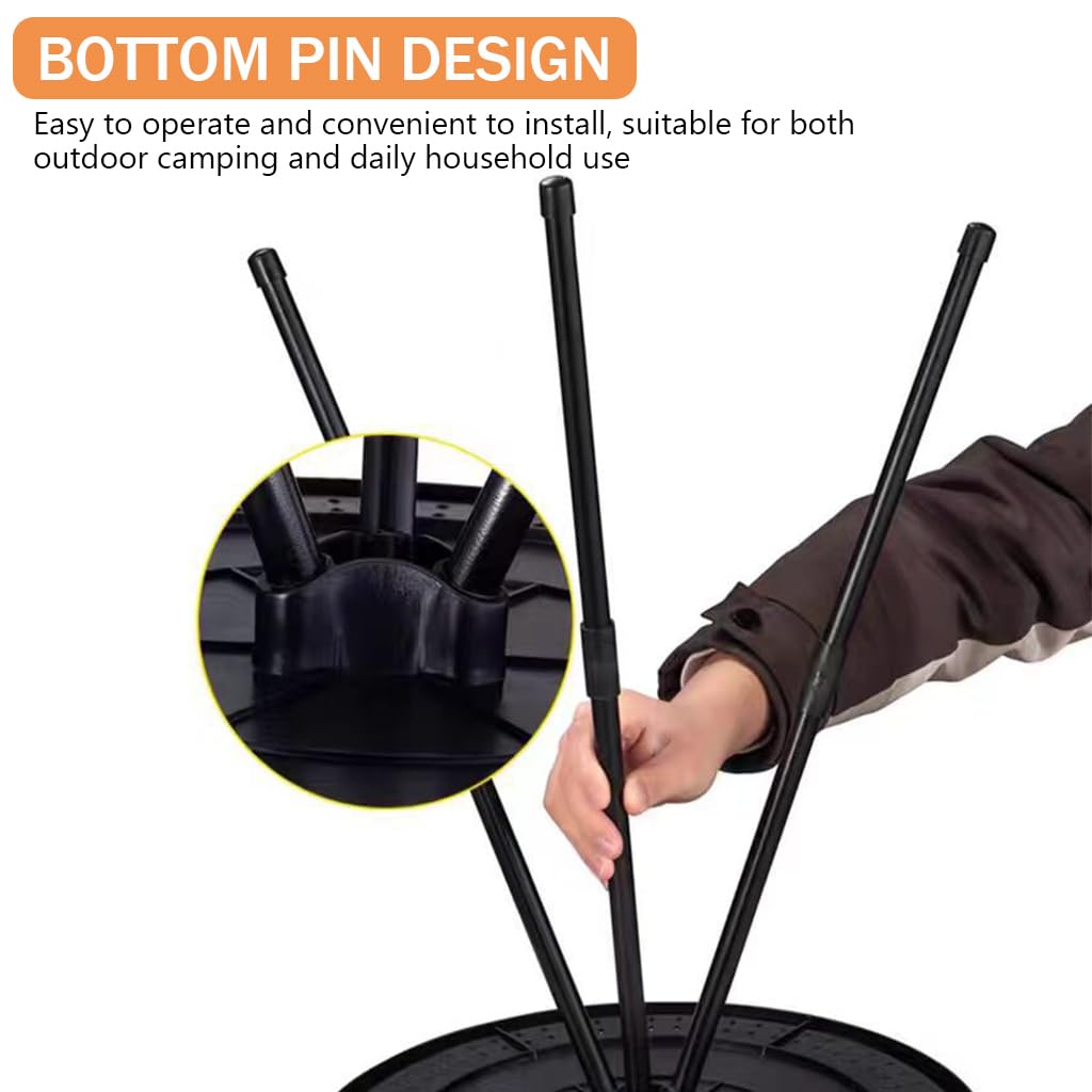 Proberos Camping Table Folding Picnic Tripod Table, 15 Inches Round Tripod Table with Adjustable Height Lightweight Small Table Portable Tea Table Shelf for Camping, Home BBQ Outdoor Fishing Proberos Camping Table Folding Picnic Tripod Table, 15 Inches Round Tripod Table with Adjustable Height Lightweight Small Table Portable Tea Table Shelf for Camping, Home BBQ Outdoor Fishing